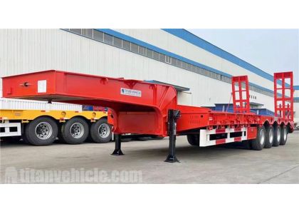 4 Axle 80 Ton Low Bed Trailer will ship to Zambia