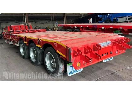 3 Axle 60 Ton Low Bed Trailer will ship to Tanzania