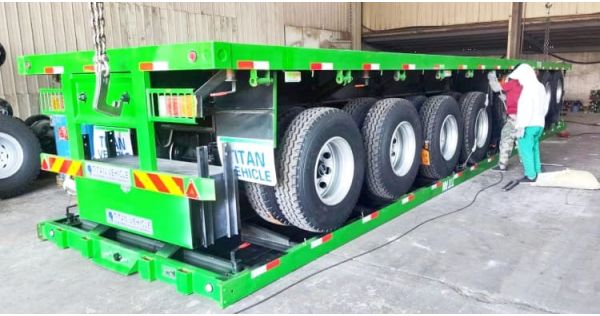 4 Axle 40 Foot Flatbed Semi Trailer will sent to Mauritania