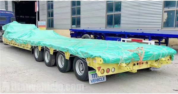 4 Line 8 Axle Trie Exposed Low Loader Trailer will be sent to Guyana