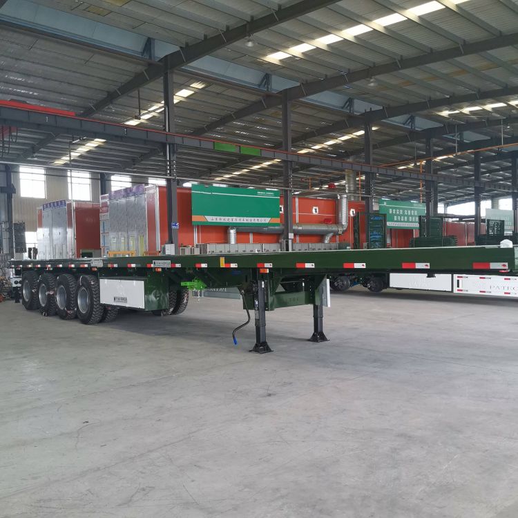 4 Axle 48 Foot Flatbed Semi Truck Trailer