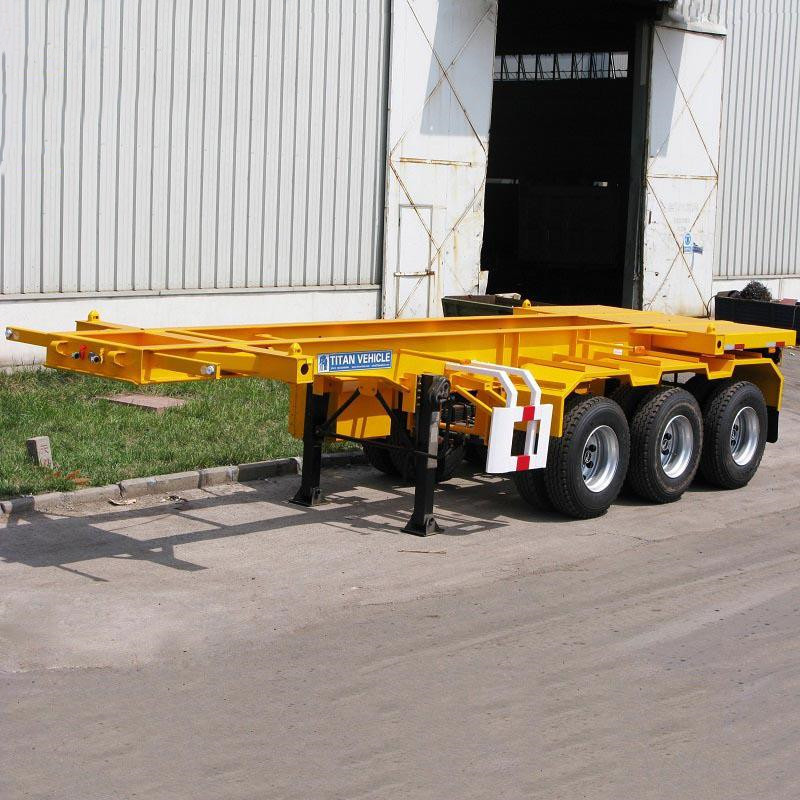 Tri Axle 20ft Skeleton Container Semi Trailer