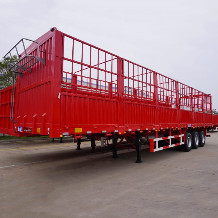 3 Axles 60 Ton Fence Cargo Truck Trailer