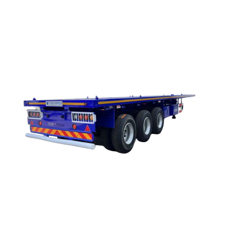 Tri Axle Flat Deck Top Semi Trailer