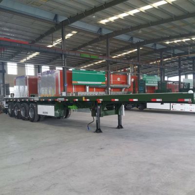 4 Axle 48 Foot Flatbed Semi Truck Trailer