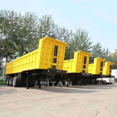 tri axle 60T dump semi tipper trailer