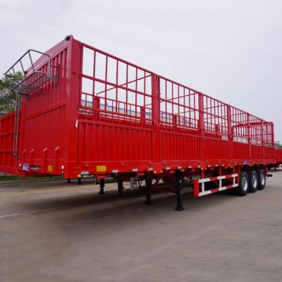 3 Axles 60 Ton Fence Cargo Truck Trailer