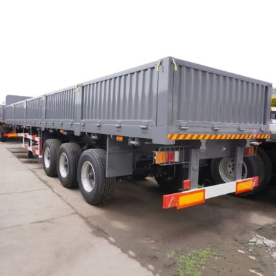 3 Axle 60 Ton Cargo Sidewall Semi Trailer
